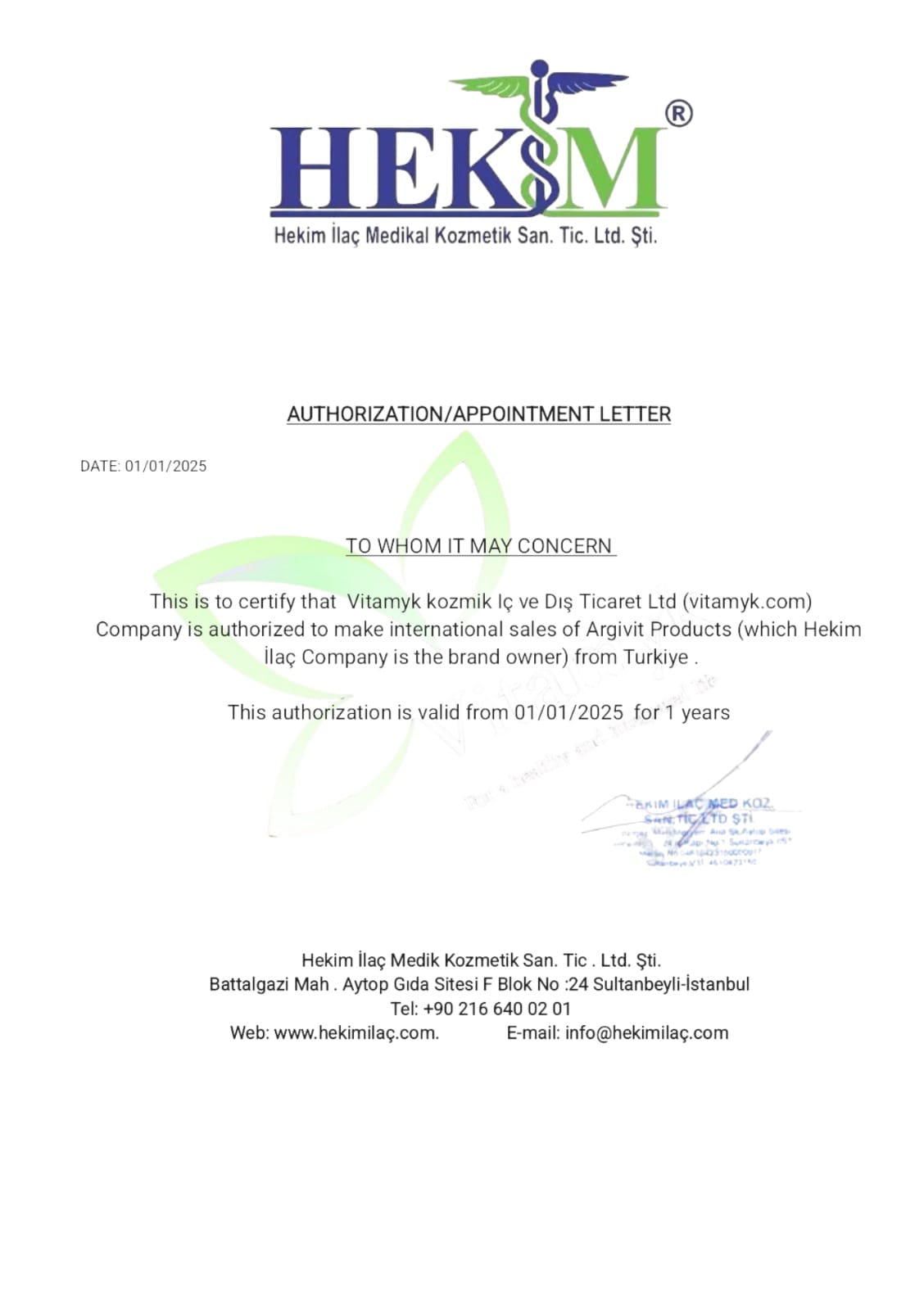 authorization letter